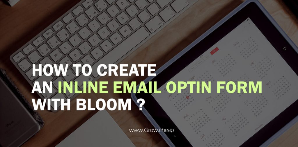How to Create an Inline Email Optin Form with Bloom? #Blogging #Email #Marketing