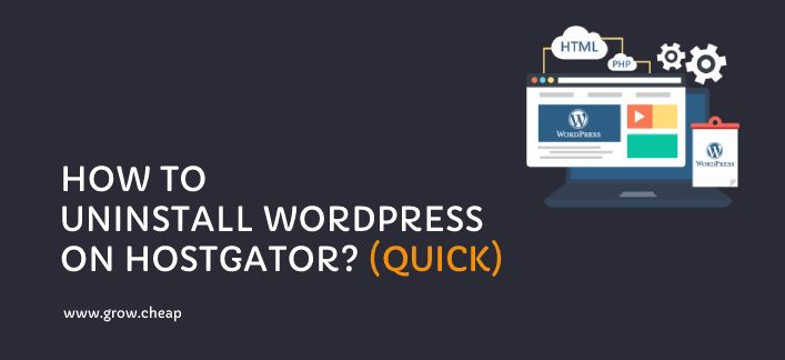 How To Uninstall WordPress from HostGator? (Quick) #HostGator #WordPress