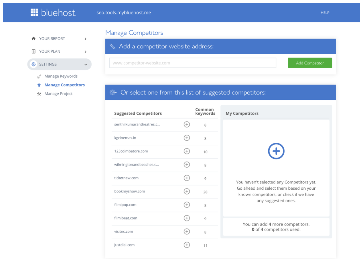 BlueHost SEO Tools Start Review